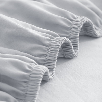 Plain Dyed Fitted Bed Sheet Extra Deep 40 CM King Size Hotel Quality Anti Allergic All Corners Elasticated Fitted Sheets