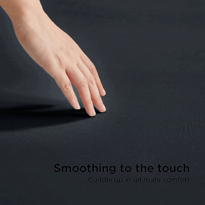 Plain Dyed Fitted Bed Sheet Extra Deep 40 CM King Size Hotel Quality Anti Allergic All Corners Elasticated Fitted Sheets