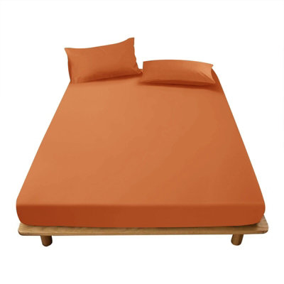 Plain Dyed Fitted Sheet Extra Deep 25cm Bedsheet Single Double Super King Sizes Soft & Comfortable Bedsheets