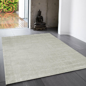 Plain Grey Modern Handmade Rug For Dining Room Bedroom & Living Room-120cm X 170cm