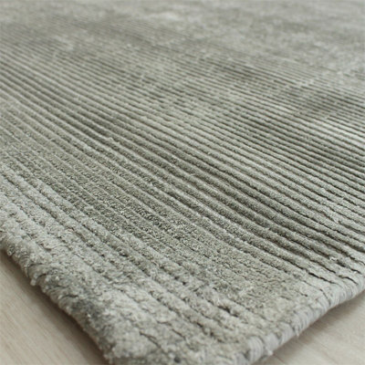 Plain Grey Modern Handmade Rug For Dining Room Bedroom & Living Room-160cm X 230cm