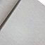 Plain Grey Textured Wallpaper HeavyWeight Embossed Thick Plain Linen Effect