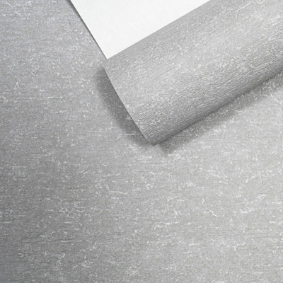 Plain Grey Wallpaper Textured Thick Free Match Paste The Wall Bedroom Office