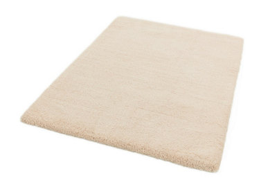 Plain Ivory Rug, Shaggy Living Room Rug, Modern Stain-Resistant Dining Room Rug, 37mm Thick Ivory Rug-120cm X 170cm