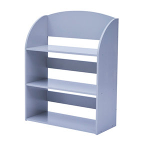 Plain Kids 3 Shelf Bookcase - L60 x W26 x H78 cm - Grey