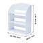 Plain Kids 3 Shelf Bookcase - L60 x W26 x H78 cm - White