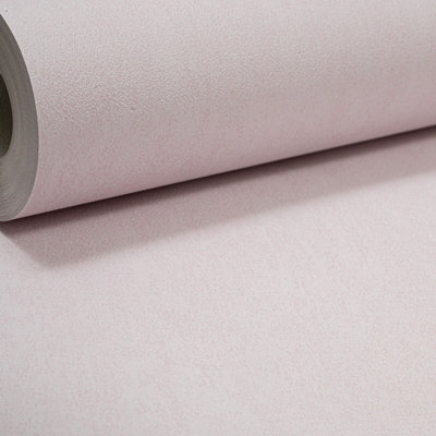 Plain Light Blush Pink Wallpaper Textured Smooth Matte Washable