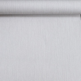 Plain Mid Light Neutral Grey Textured Wallpaper Modern Quality Designer Decor