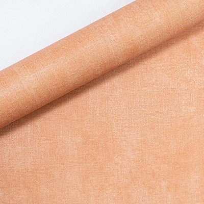 Plain Orange Textured Wallpaper Linen Effect Paste The Wall Slightly Imperfect