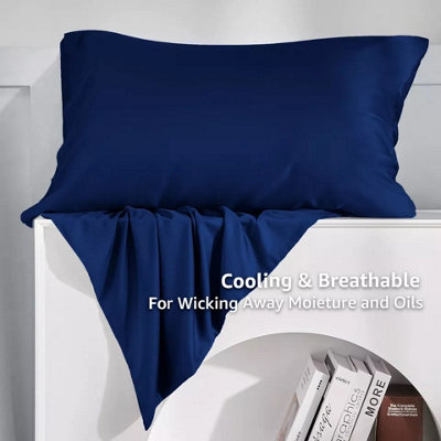Plain Pillowcase Anti Allergic Microfiber Pillow Cover 50 X75 CM
