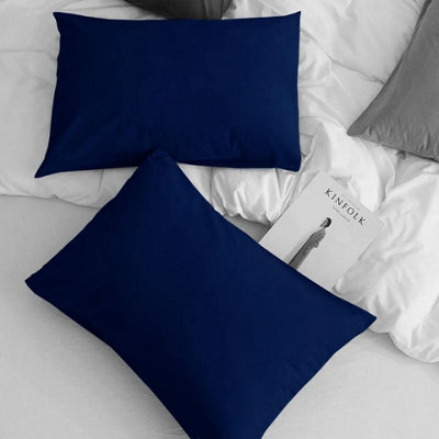 Plain Pillowcase Anti Allergic Microfiber Pillow Cover 50 X75 CM