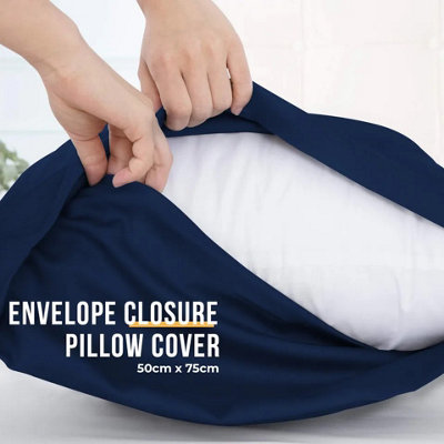 Plain Pillowcase Anti Allergic Microfiber Pillow Cover 50 X75 CM