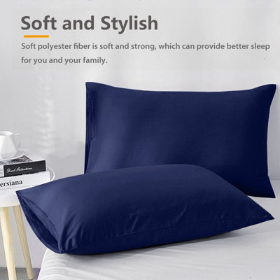 Plain Pillowcase Anti Allergic Microfiber Pillow Cover 50 X75 CM