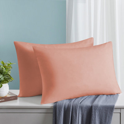 Plain Pillowcase Soft & Cozy Pillow Protector Cover Peach 50 X 75 CM