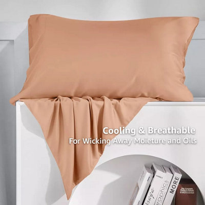 Plain Pillowcase Soft & Cozy Pillow Protector Cover Peach 50 X 75 CM