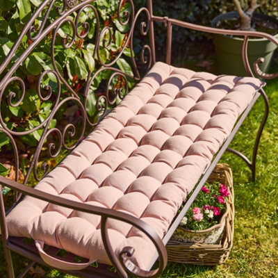 Plain Pink Outdoor Bench Mattress Summer Outdoor Garden Bench
