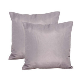 Plain Scatter Outdoor Cushion - Pack of 2 - Polyster - H10 x W45 x L45 cm - Grey