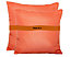 Plain Scatter Outdoor Cushion - Pack of 2 - Polyster - H10 x W45 x L45 cm - Orange