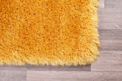 Plain Shaggy Handmade Luxurious Sparkle Rug Easy to clean Living Room and Bedroom-80cm X 150cm - 3