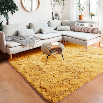 Fluffy Shaggy Rug – Non-Shed, 5cm Thick, Soft High-Pile Living Room Runner, Multiple Sizes