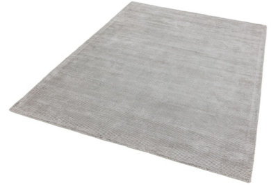 Plain Silver Modern Handmade Rug For Dining Room Bedroom & Living Room-200cm X 300cm