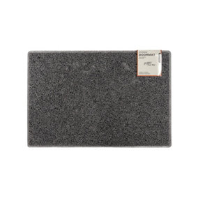 Plain Small Minimal Doormat in Grey