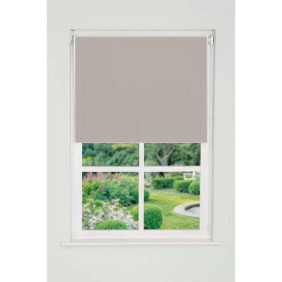 Plain Straight Edge Daylight Roller Blind 165cm Drop x 100cm Natrual