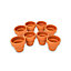 Plain Terracotta Natural Set of 8 Outdoor Garden Herb Flower Plant Pots Small 8cm
