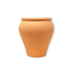 Plain Terracotta Outdoor Garden Patio Terrace Décor Plant Display Vase (D) 24cm