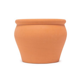 Plain Terracotta Outdoor Garden Patio Terrace Décor Plant Display Wide Vase (D) 37cm