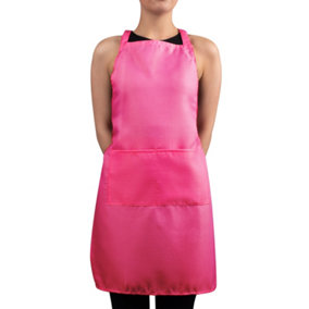 Plain Unisex Cooking Catering Work Apron Tabard with Twin Double Pocket