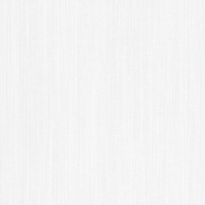 Plain wallpaper in white - 0.53 x 10.05 m