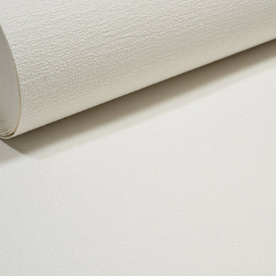 Plain White Textured Wallpaper Free Match Paste The Wall