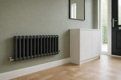 Planet Radiators 2 Column 450 x 605mm Cast Iron Style Radiator Anthracite