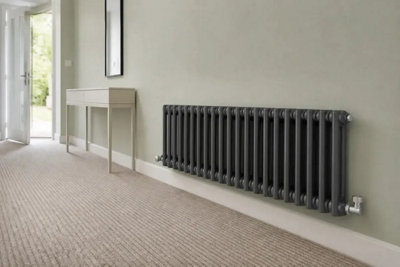 Planet Radiators 2 Column 450 x 785mm Cast Iron Style Radiator Anthracite
