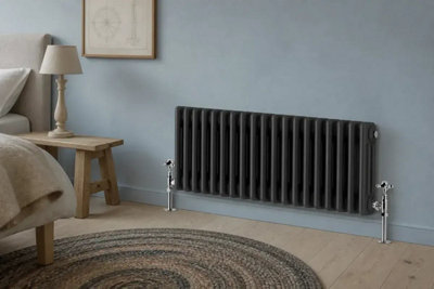 Planet Radiators 3 Column 450 x 1010mm Cast Iron Style Radiator Anthracite