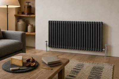 Planet Radiators 3 Column 600 x 1010mm Cast Iron Style Radiator Anthracite