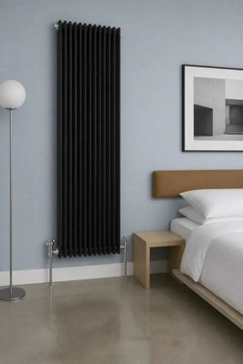 Planet Radiators 3 Columns 1800 x 560mm Cast Iron Style Radiator Black