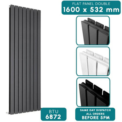 Planet Radiators Flat Panel Double 1600 x 532 White