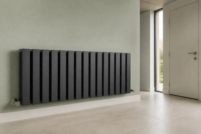 Planet Radiators Flat Panel Double 400 x 912mm Cast Iron Style Radiator ...