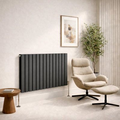 Planet Radiators Flat Panel Double 600 x 1216mm Cast Iron Style ...