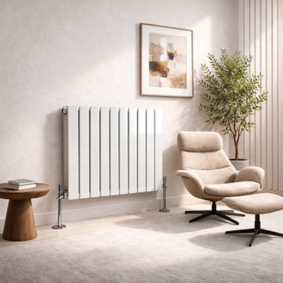 Planet Radiators Flat Panel Double 600 x 760mm Cast Iron Style Radiator ...