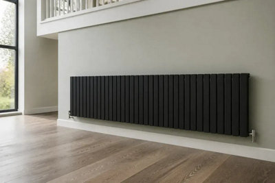 Planet Radiators Flat Panel Single 400 x 1668 Black