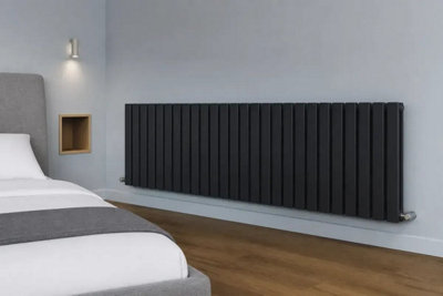 Planet Radiators Flat Panel Single 600 x 1668 Black