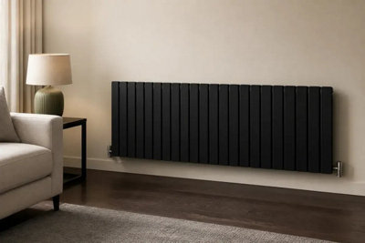 Planet Radiators Flat Panel Single 600 x 1668 Black