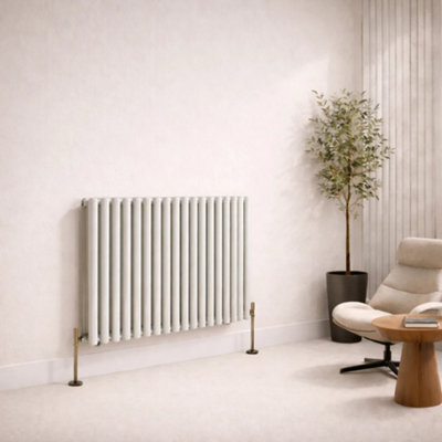 Planet Radiators Oval Double Panel 400 x 1020mm Cast Iron Style ...