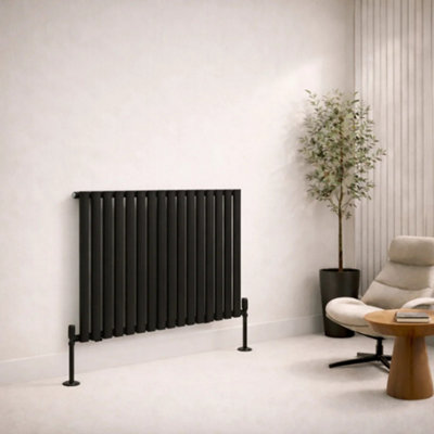 Planet Radiators Oval Panel Single 400 x 1020mm Cast Iron Style ...
