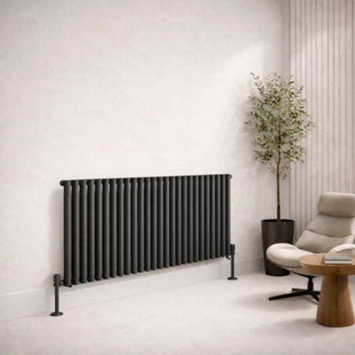 Planet Radiators Oval Panel Single 400 x 1200mm Cast Iron Style ...
