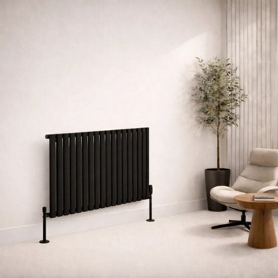 Planet Radiators Oval Panel Single 400 x 960mm Cast Iron Style Radiator ...