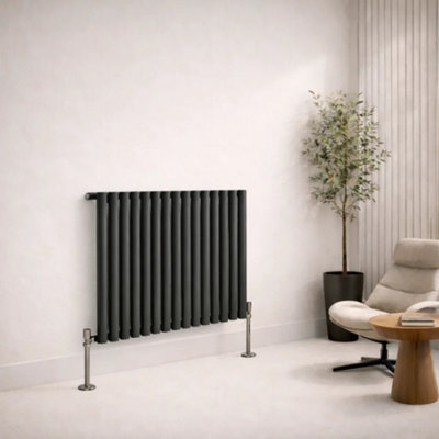 Planet Radiators Oval Panel Single 600 x 960mm Cast Iron Style Radiator ...